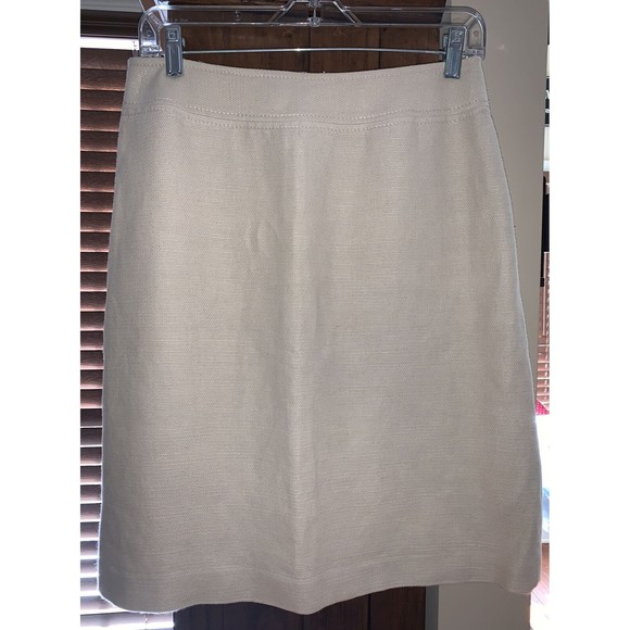 Ann Taylor Dresses & Skirts - Ann Taylor Women's Beige Linen Blend Dress Skirt Size 6